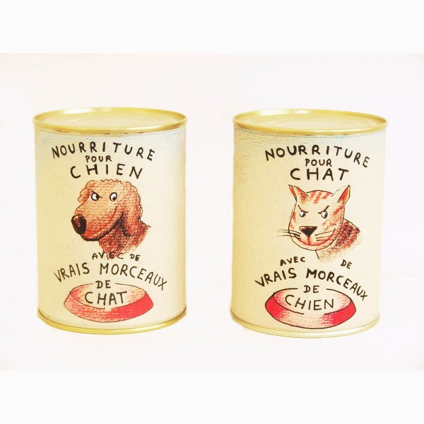 Miller Lévy, Cat food with real dog parts + Dog food with real cat parts