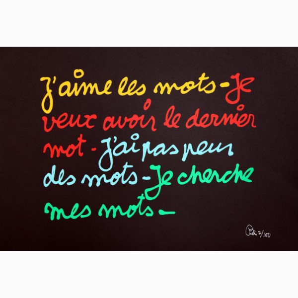  Ben, J'aime les mots... (I like words...)